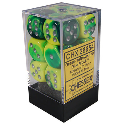 Chessex Dice  - 16mm D6 dice Blocks (12 dice)