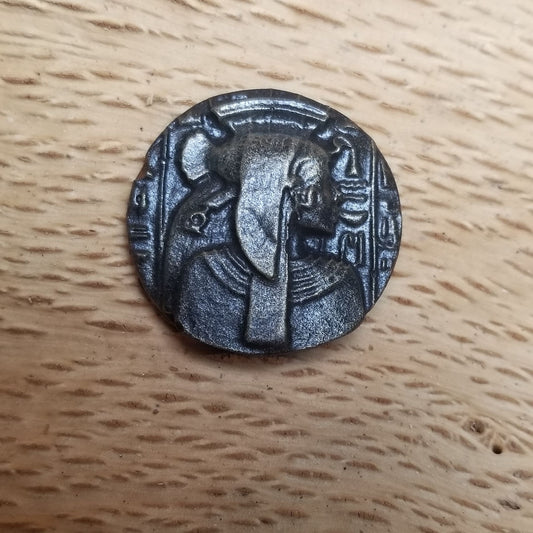 Egyptian Coin, Queen Cleopatra, Black and Gold