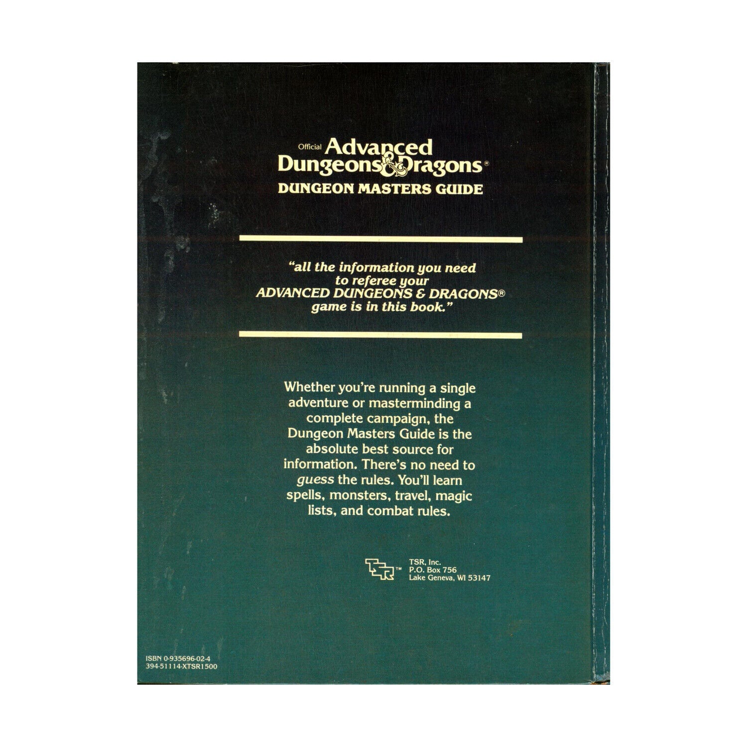 Dungeon Masters Guide 1st Edition AD&D – HARDCOVER Reprint By Gary Gygax