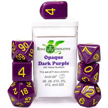 Roll 4 Initiative Dice  - Polyhedral set of 7