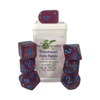 Roll 4 Initiative Dice  - Polyhedral set of 7