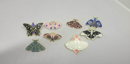 Enameled Pins - Eclipse of Lunar Moths