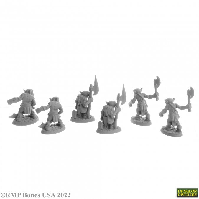 Reaper Miniatures Bones USA: Dungeon Dwellers - GOBLIN RAIDERS (6)