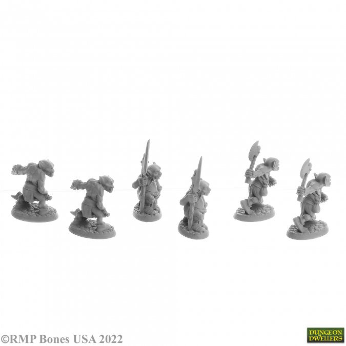 Reaper Miniatures Bones USA: Dungeon Dwellers - GOBLIN RAIDERS (6)