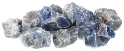 Rough, calcite, blue