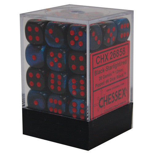 Chessex Dice  - 12mm D6 dice Blocks (36 dice)