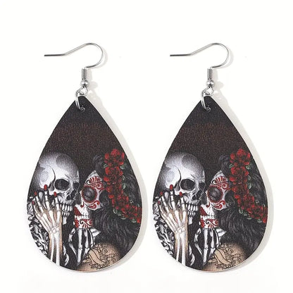 Gothic Teardrop Dangle Earrings