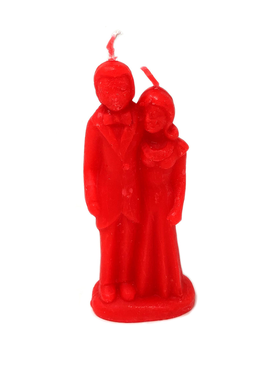 Shaped Candle, Wedding Couple Red