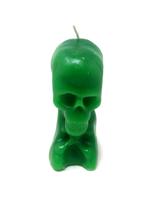 Shaped Candle, Skull Green