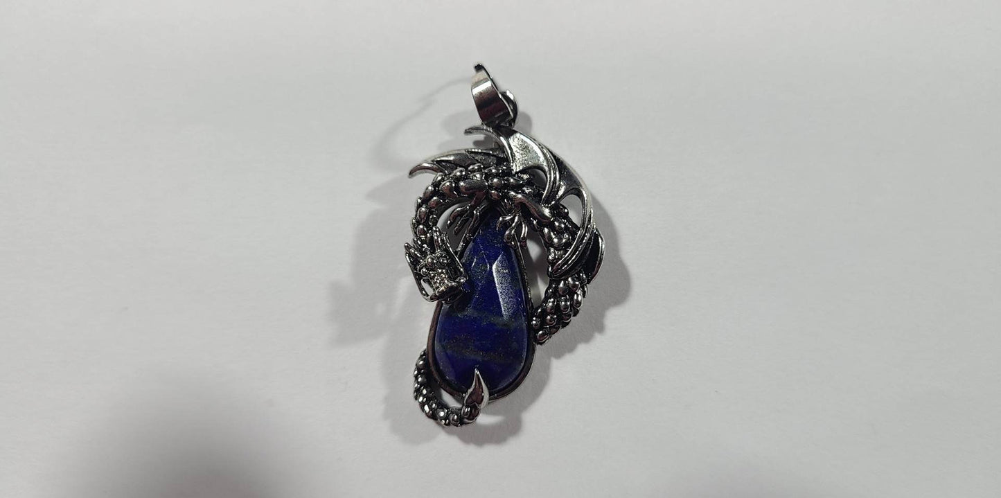 Necklace, Dragon on a Faceted Gemstone