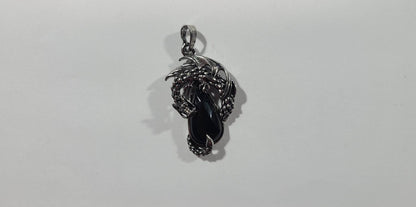 Necklace, Dragon on a Faceted Gemstone