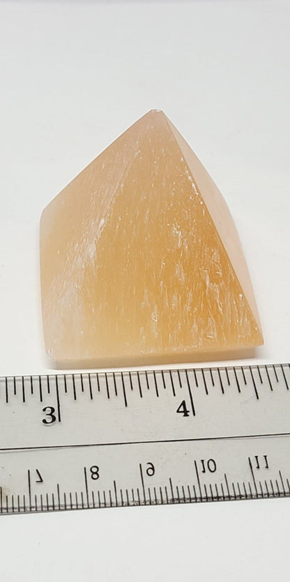 Pyramid, Orange Selenite  "Goddess Stone"