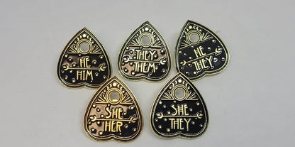 Enameled Pins - Pronoun Planchets