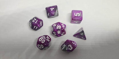 Dice Sets - Dual Colors - Full set of 7 dice