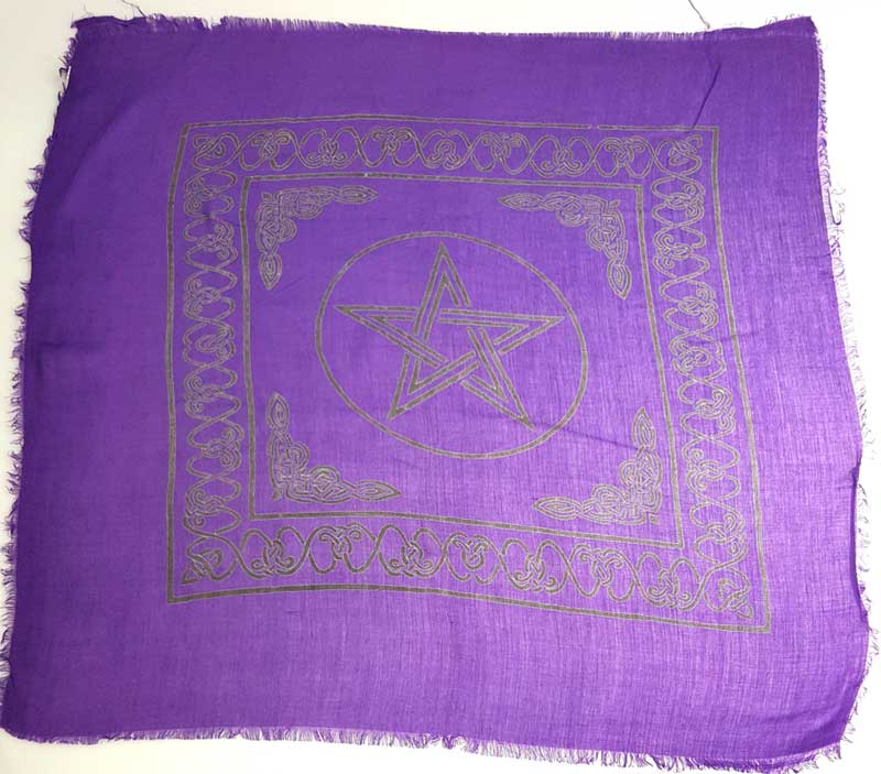 Altar Cloth,  Pentagram Purple 18" x18"
