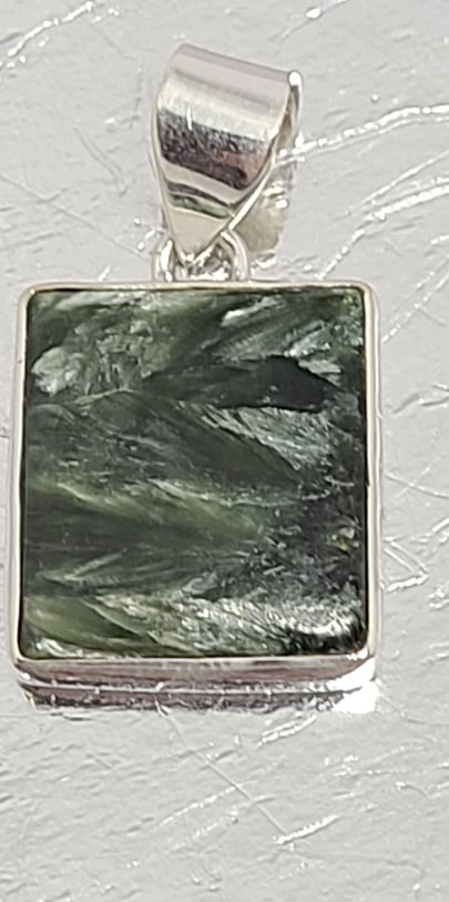 Necklace, Sterling Silver with Seraphinite