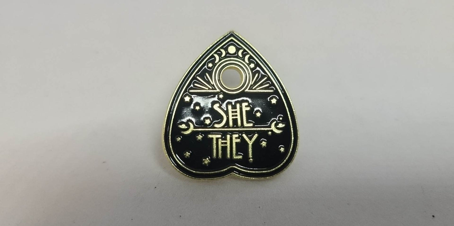 Enameled Pins - Pronoun Planchets