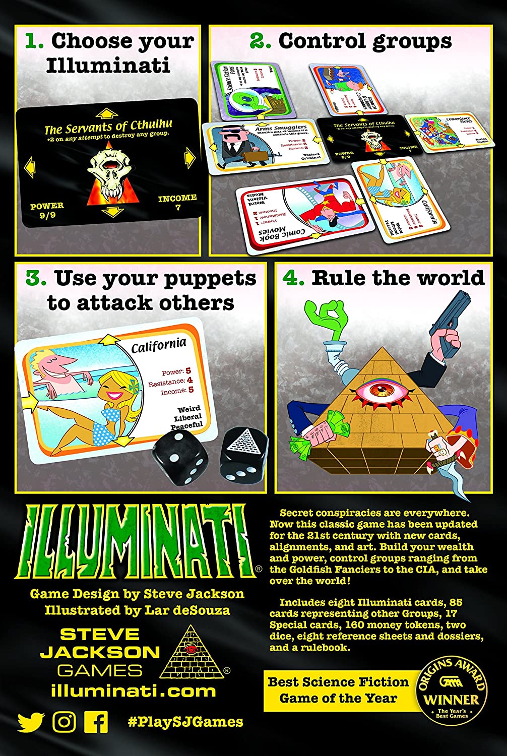 Steve Jackson Games Illuminati 2nd Edition , Brown
