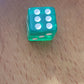 Astragalomancy Set, Divination dice Solid colored with white pips.