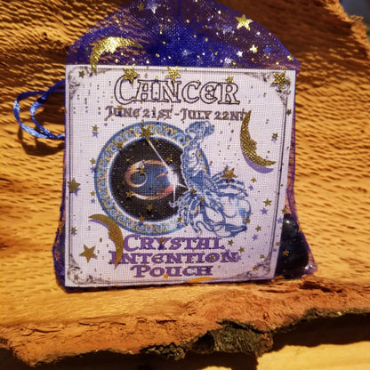 Crystal intention Pouch, Zodiac, Cancer