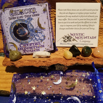 Crystal intention Pouch, Zodiac, Cancer