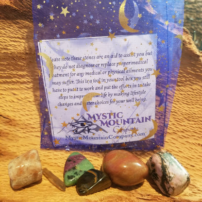 Crystal intention Pouch, Zodiac, Leo