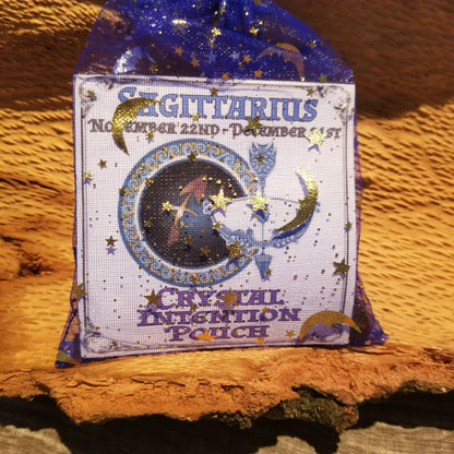 Crystal intention Pouch, Zodiac, Sagittarius