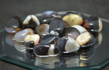 Tumbled, Sardonyx, black