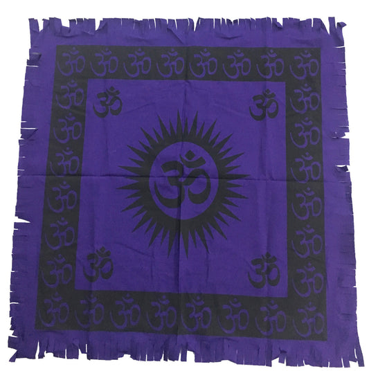Altar Cloth, OM Purple 24x24
