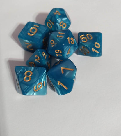 Dice Sets - Pearlescent Colors - full set of 7 dice