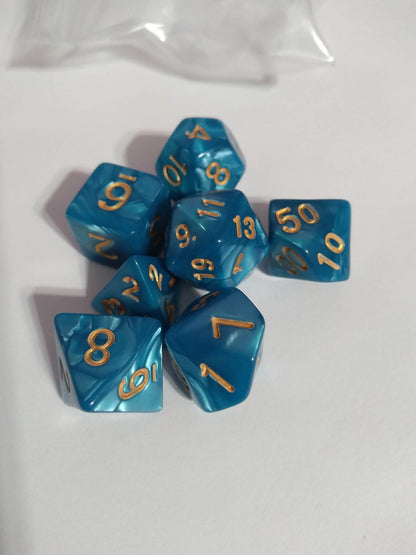 Dice Sets - Pearlescent Colors - full set of 7 dice