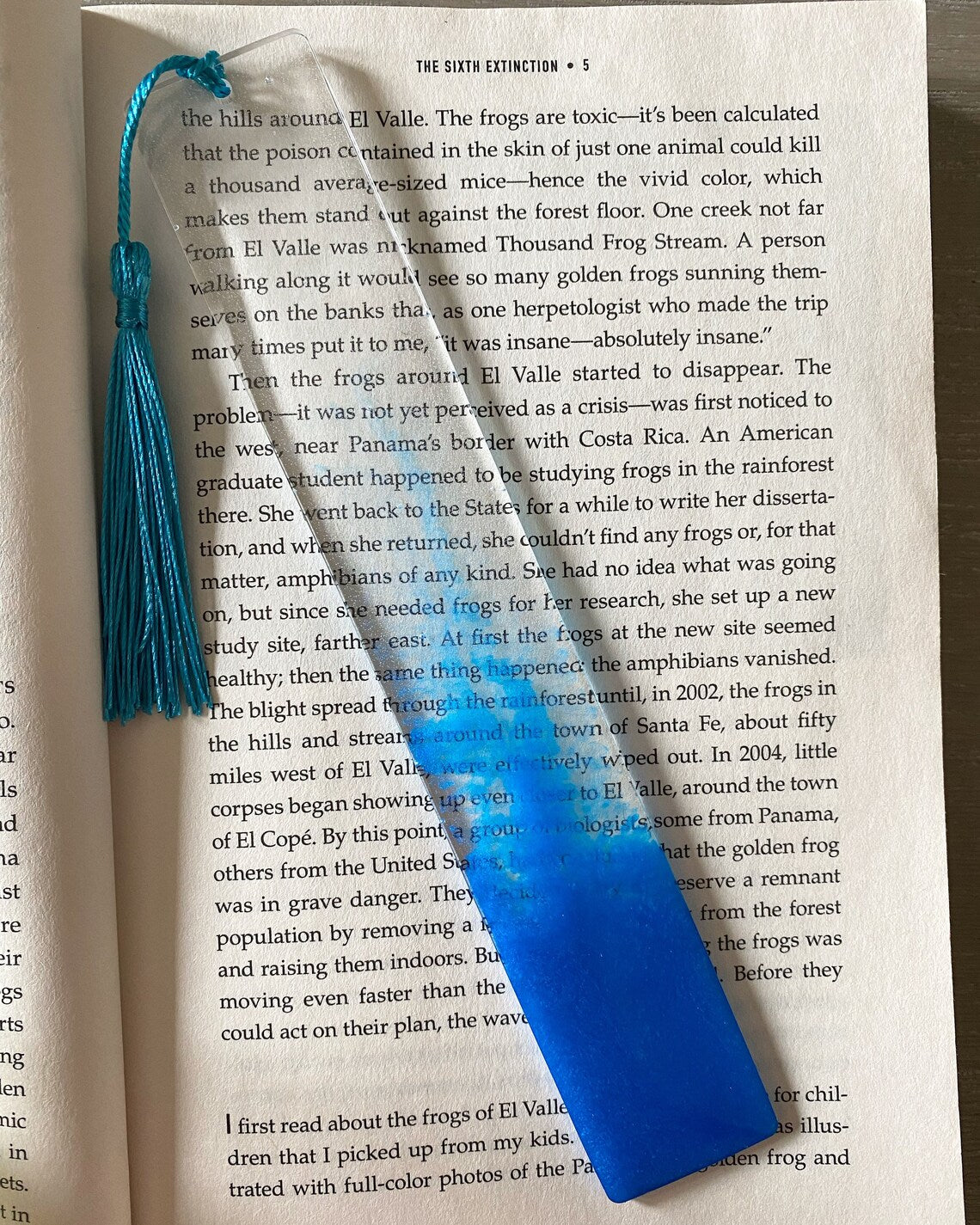 Bookmark, Colored Smoke Resin 5.5 inch