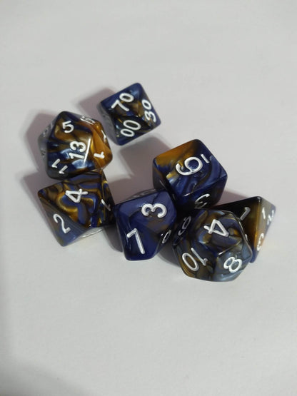 Dice Sets - Dual Colors - Full set of 7 dice