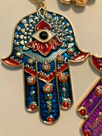 Pendant, Hamsa Hand Multicolor