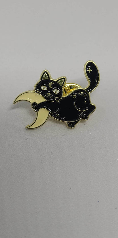 Enameled Pins - Collection of Black Cats