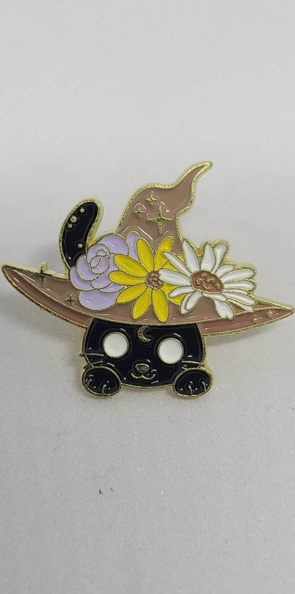 Enameled Pins - Collection of Black Cats