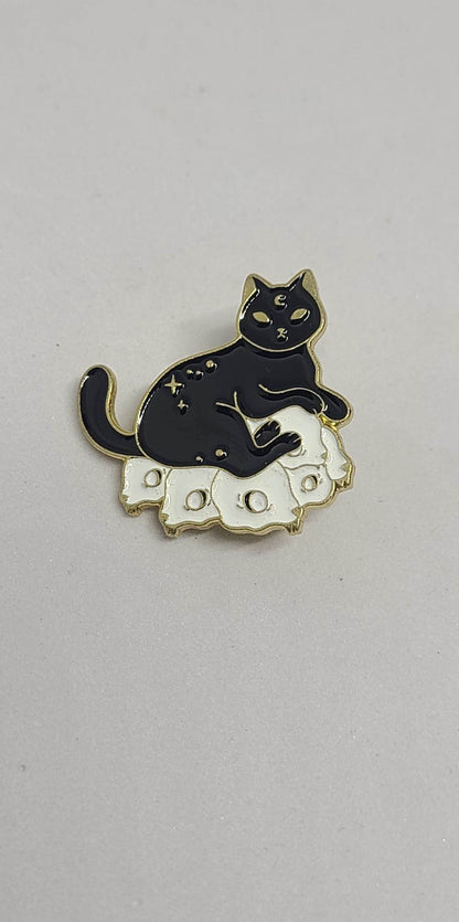 Enameled Pins - Collection of Black Cats