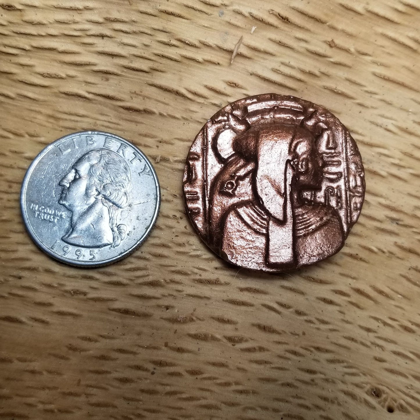 Egyptian Coin, Queen Cleopatra, Copper Colored