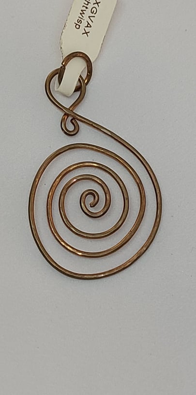 Pendant, Copper Spiral