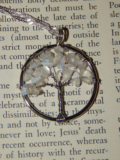 Gemstone Pendant, Tree of life Gemstone Chip (Small)