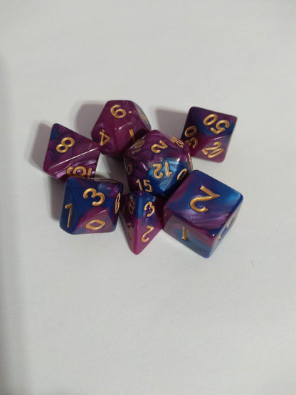 Dice Sets - Dual Colors - Full set of 7 dice