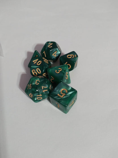 Dice Sets - Pearlescent Colors - full set of 7 dice