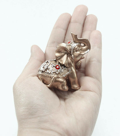 Animal Figurine, Elephant, Feng Shui lucky Rose Gold