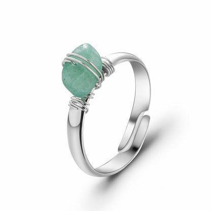 Ring, Wrapped Gemstone Nugget