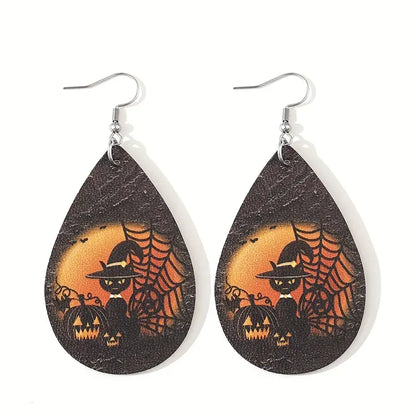 Gothic Teardrop Dangle Earrings