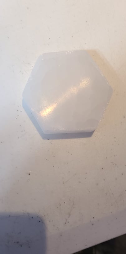 Shaped Selenite, 2.75 inch Hexagonal selenite charging plate