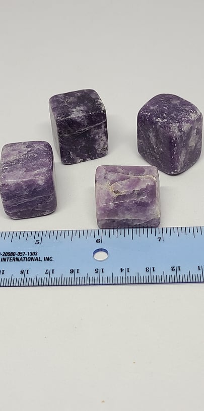 Tumbled, Lepidolite cubes