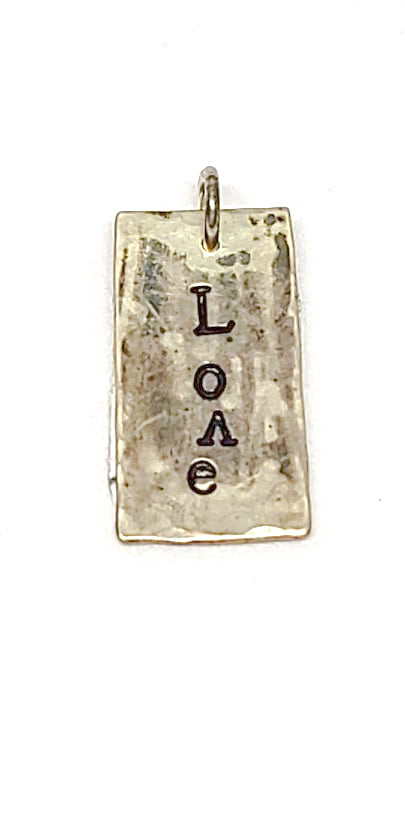Pendant, Perfectly Imperfect Love in Sterling Silver