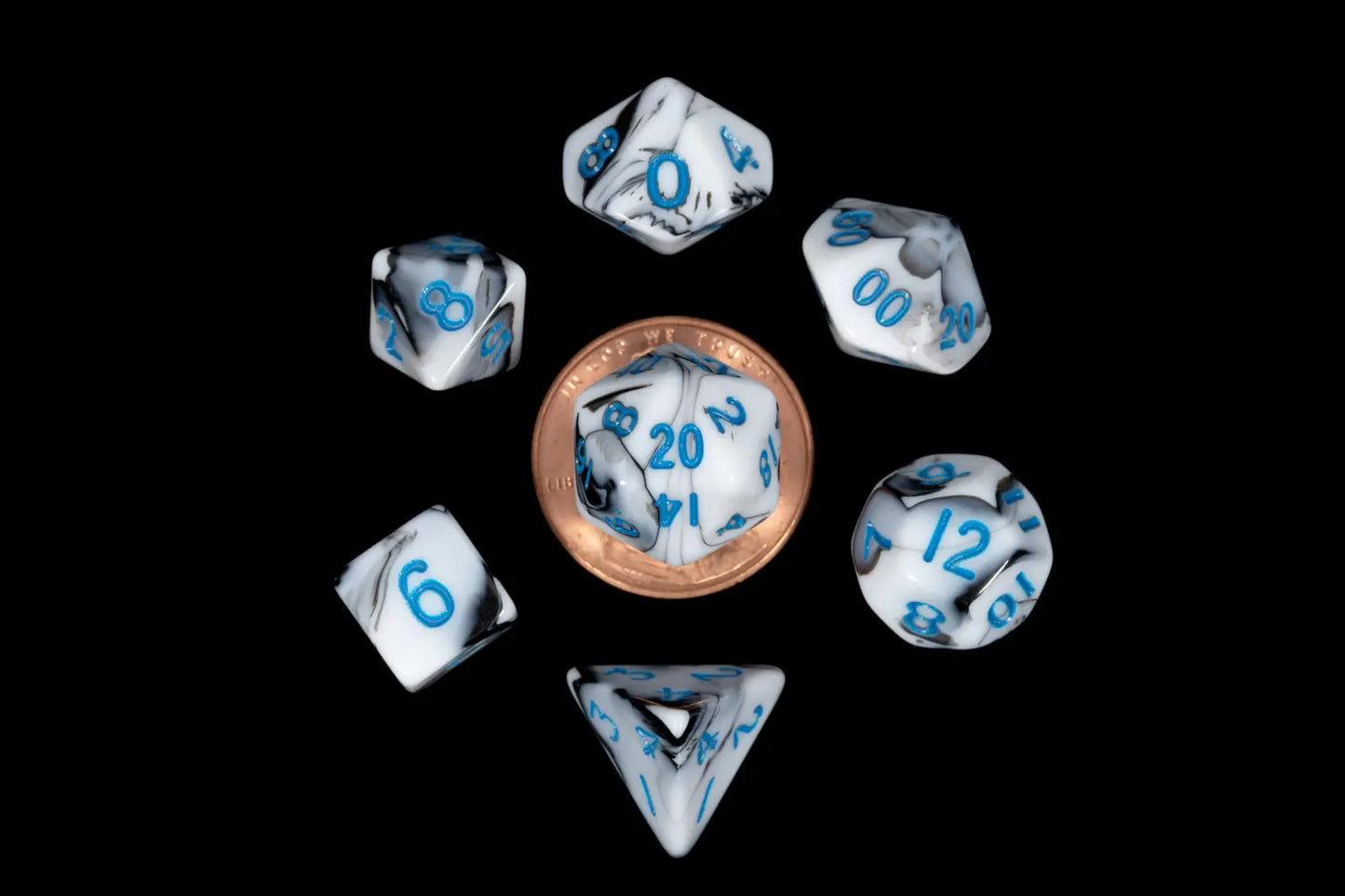 MDG  7 MINI POLYHEDRAL DICE SETS