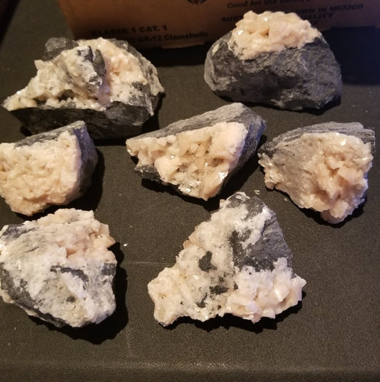 Specimen, Medium Pink Calcite on Dolomite, Pennsylvania Found